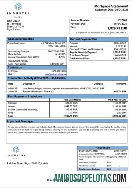 para download Letônia AS Industra Bank Declaração de hipoteca Word e modelo PDF